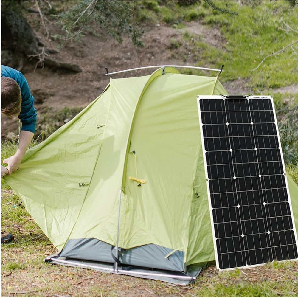 Amazon | 100W 太陽光フレキシブルソーラーパネル 単結晶